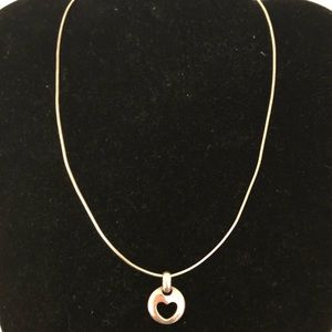 Tiffany Silver Stencil Heart Necklace